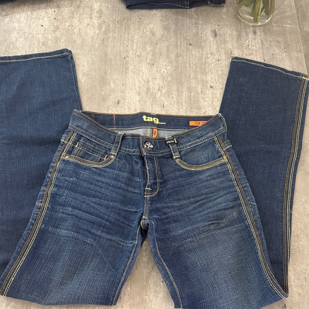 Tag Blue Boot Cut Jeans Classic Style